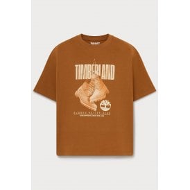Timberland TBC0YHAJ Rugged Boot Graphic Print Logo Relaxed Fit Half Sleeve T-Shirt